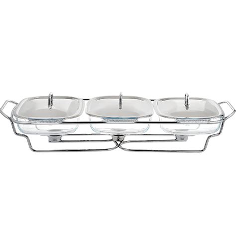 Premier Rectangular Glass Food Warmer 3 X 15litres 570 Online At Best