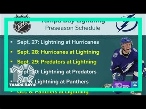 Tampa Bay Lightning announce 2022 preseason schedule - YouTube