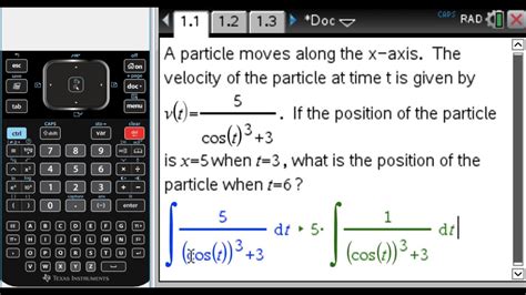 Finding Position From Velocity And An Initial Position Using The