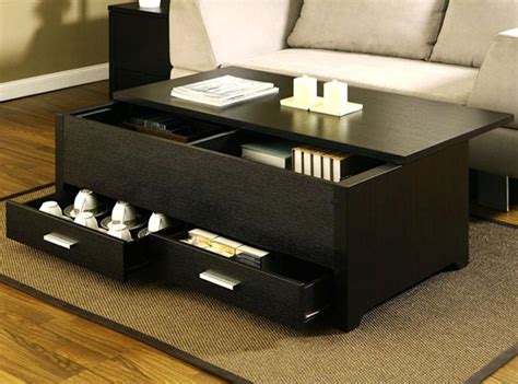 Furniture Black Coffee Table With Storage Excellent On Furniture ...