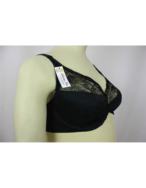 Brasier Talla Grande 40h Para Busto Pesado Negro Con Varilla Y Encaje R0455