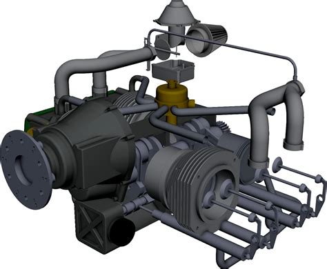 Rotax 912 Aircraft Engine 3D CAD Model