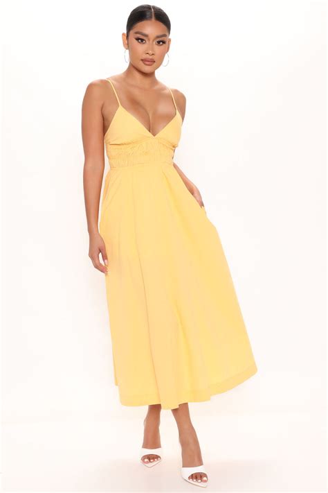 Juno Maxi Dress Yellow Fashion Nova Dresses Fashion Nova