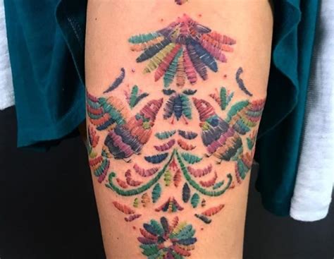 Embroidery Tattoos Are The Body Art Trend Crafty Types Will Love