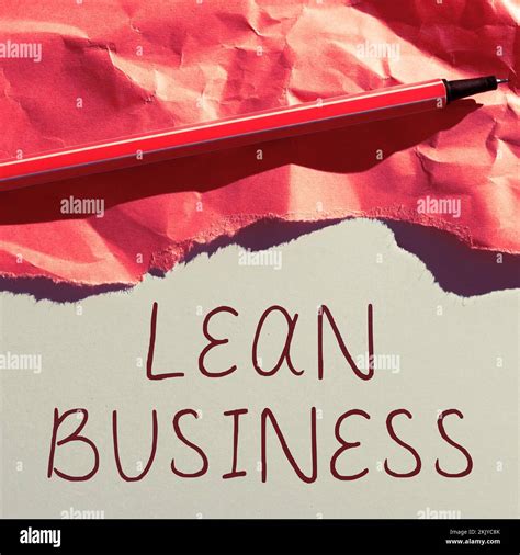 Leyenda De Texto Que Presenta Lean Business Concepto Que Significa La