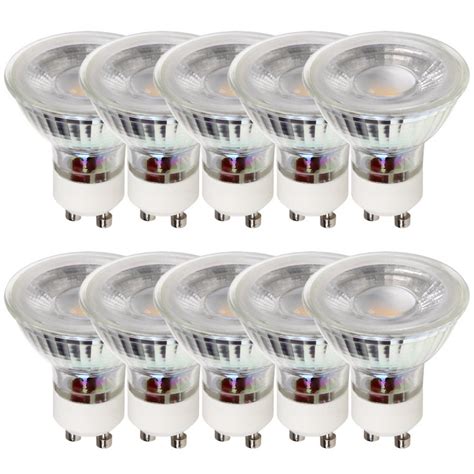 10 X Led Glas Reflektor 5w Gu10 Par16 330lm 3000k Warmweiß Flood 38°