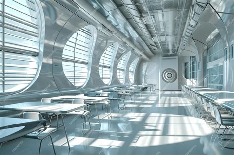 Premium Photo Abstract Futuristic School Classroom Futuristic Classroom In School Of The