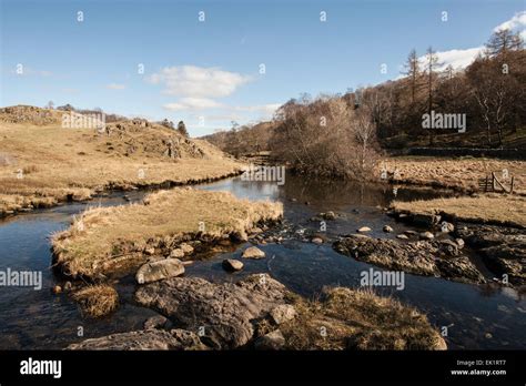 River In Little Langdale Lake District Cumbria England Uk Stock