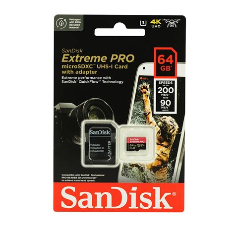 Sandisk 64gb Extreme Pro Uhs I Micro Sdxc 200mb S Sdsqxcu 064g Gn6ma Suntechk