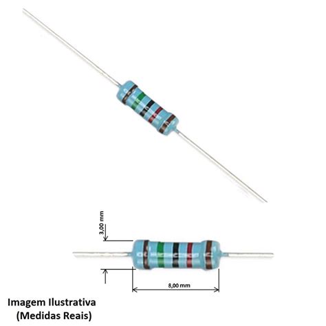 Resistor 1W 10K 5 pçs Mundial Componentes Eletrônicos