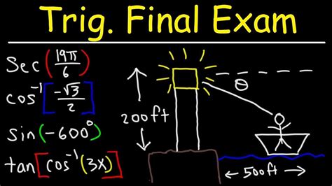 Trigonometry Final Exam Review YouTube