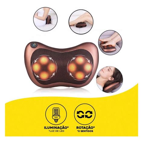 Almofada Massageador Pesco O Shiatsu Lombar Infravermelho Submarino