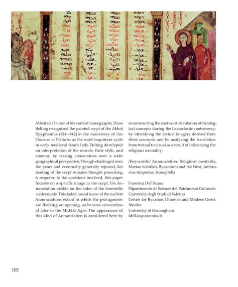 Pdf San Vincenzo Al Volturno Masaryk University Work On Byzantine