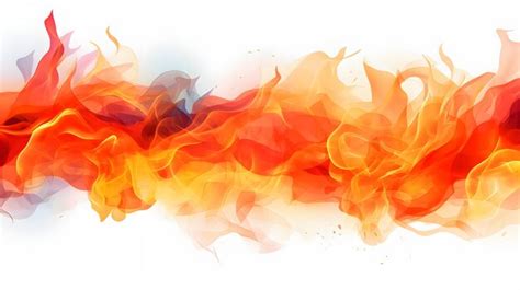 Premium AI Image | yellow flames isolated on white background