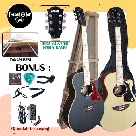 Jual Gitar Apx Custom Akustik Elektrik Double Run Neck Utuh Eq R