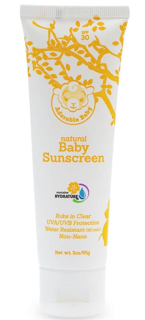 Adorable Baby Natural Baby Sunscreen Spf 30 Ingredients Explained