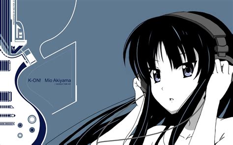 Illustration Monochrome Anime Cartoon K ON Akiyama Mio Sketch