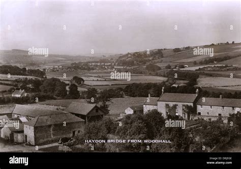 Haydon Bridge Northumberland Viewed From Woodhall Stock Photo Alamy