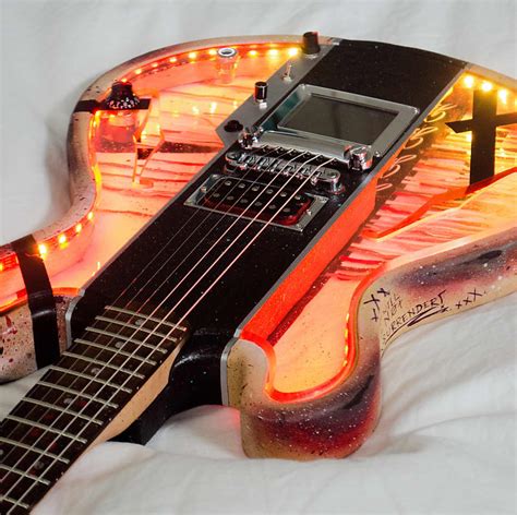 Lily Midi Guitar Led Lights Clear Gallo Guitars Reverb