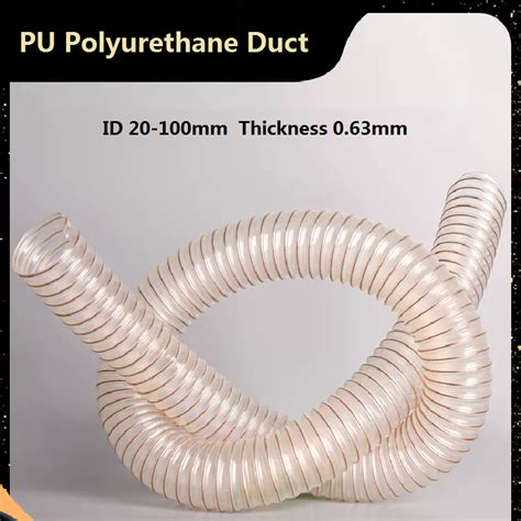 Thickness Mm Pu Polyurethane Transparent Industrial Vacuum Pipe