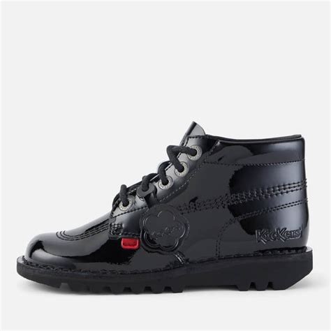 Youth Unisex Kick Hi Patent Leather Black Kickers