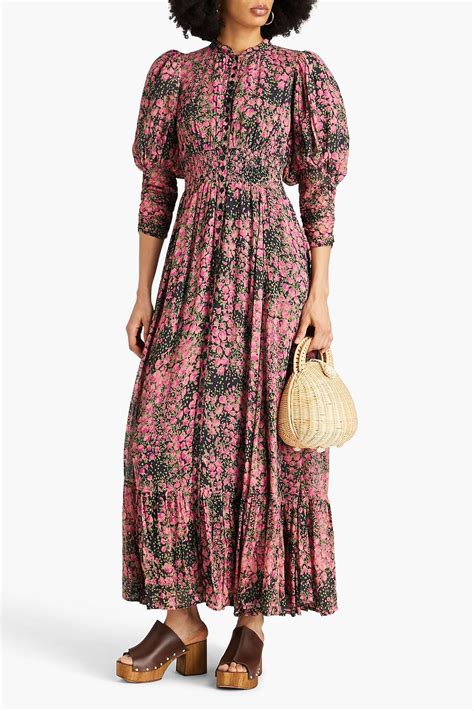 Bytimo Floral Print Georgette Maxi Dress The Outnet