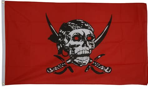 Download Red Pirate Flag Full Size Png Image Pngkit