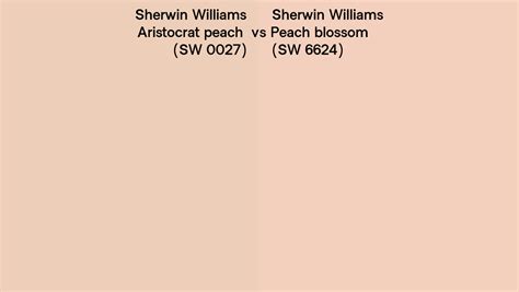 Sherwin Williams Aristocrat Peach Vs Peach Blossom Side By Side Comparison