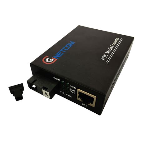 Bộ chuyển đổi quang điện Gigabit 1 POE 10 100 1000 M kèm cổng SC 1 sợi