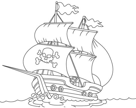 Desenhos De Navio Pirata Para Colorir Pintar E Imprimir