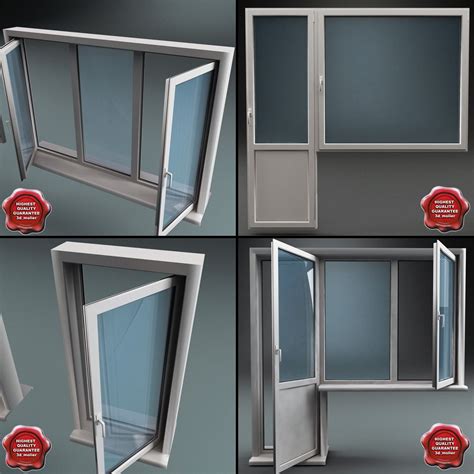 Plastic Windows Collection 3d Model 14 Max 3ds Obj Fbx Free3d
