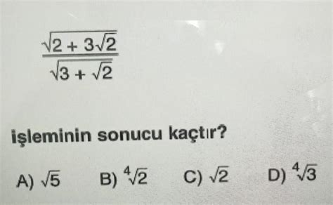 9 sınıf matematik lütfen çok acil yapın boş cevaplar bildirilircevap B