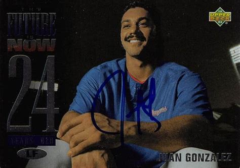 Juan Gonzalez autographed baseball card (Texas Rangers) 1994 Upper Deck ...