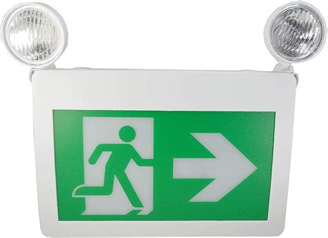 MW LED Exit Sign CM 316 Running Man Thermoplastic Sign Combo Emergency