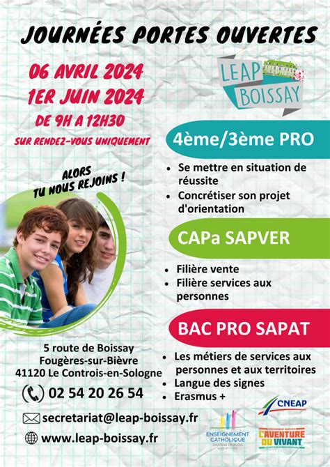 Journ Es Portes Ouvertes Leap Boissay