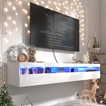 Amazon Sussurro Floating Tv Stand Wall Mounted With Led Lights And