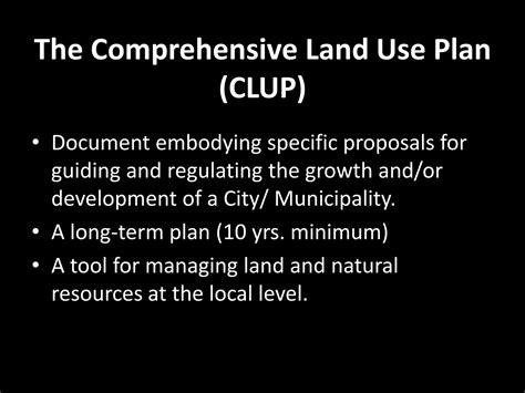 Comprehensive Land Use Planning Ppt Free Download