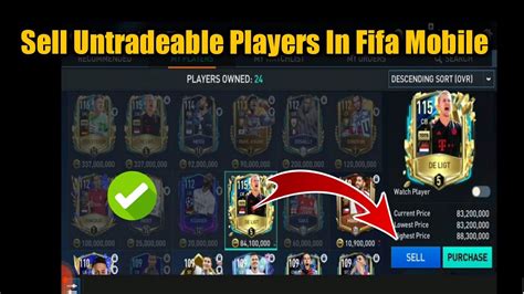 How To Sell Untradeable Players In Fifa Mobile Ll Fifa Mobile YouTube