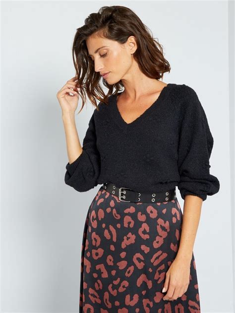 Pull En Maille Fantaisie JDY Noir Kiabi 14 00