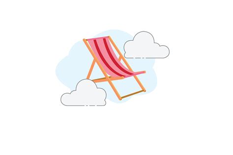 Beach Sun Lounger 3 Cloud Icon Graphic By Goodmantisid · Creative Fabrica