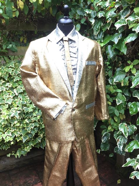 Masquerade Mens Gold Elvis Costume For Hire Elvis Fancy Dress Pop Icons 70’s