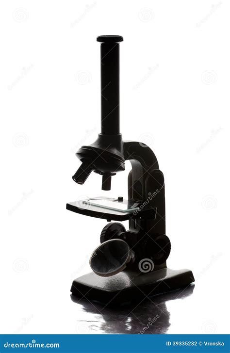 Silhouette Of Microscope Stock Photo Image Of Microscope 39335232