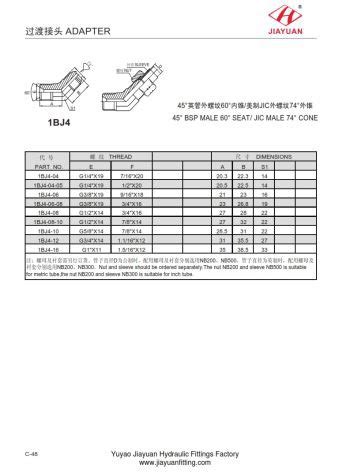 Chine Mâle fait sur commande BSP cône JIC Flare E45 fabricants