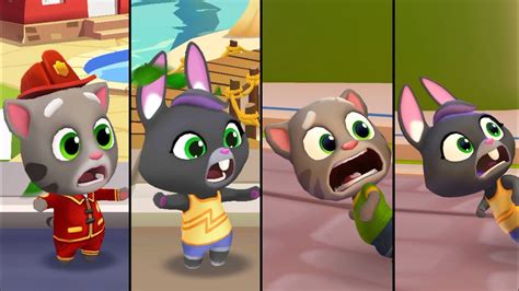 Talking Tom Gold Run Vs Time Rush Fireman Tom Vs Talking Becca Vs