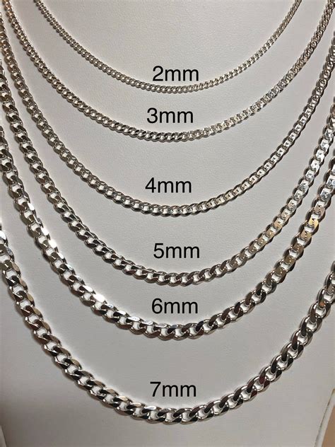 925 Sterling Silver Cuban Link Chains Mens Womens Etsy