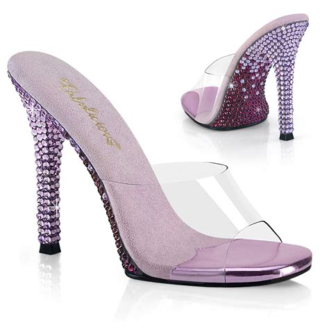 Fabulicious Gala-01DMM in Clear/Lavender – Pleaser Shoes