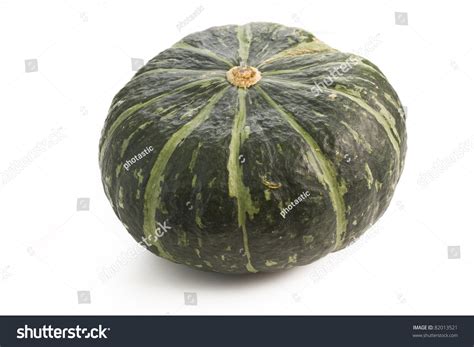 Fresh Kabocha Squash Isolated On White Background With Clipping Path