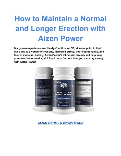 Calaméo How To Maintain A Normal And Longer Erection With Aizen Power