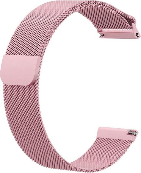 Shop4 Bandje Voor Samsung Galaxy Watch4 40 44mm Metaal Roze Bol