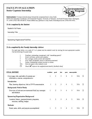 Fillable Online Uvm Faculty Evaluation Form University Of Vermont